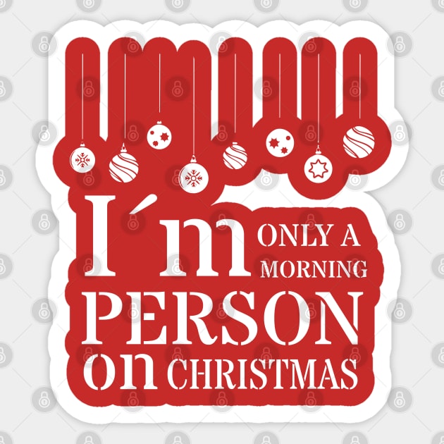 Only morning person on christmas Sticker by Flow Space